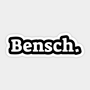 Bensch. Sticker